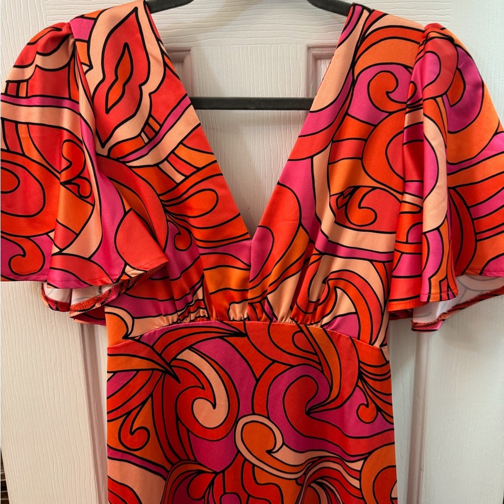 Twisted Wunder Size 4 Flutter Sleeve Maxi Dress - image 3